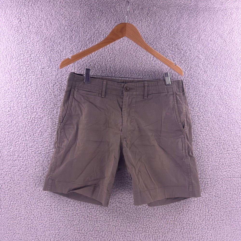 Buck Mason Mens Deck Shorts Size 30 Olive Green Cotton Spandex BM14083.553